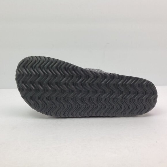 NEW Seekavan Womens Size 6-6.5 Black Glitter Leather Slip On 2 Strap Sandals - Picture 8 of 10